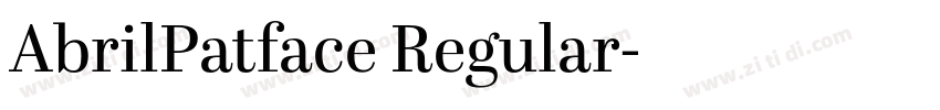 AbrilPatface Regular字体转换 AbrilPatface Regular字体转换